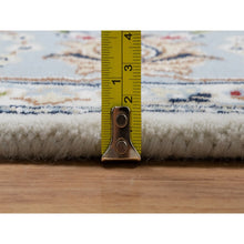 Load image into Gallery viewer, 4&#39;9&quot;x6&#39;10&quot; Daisy White, Nain with All Over Flower Pattern, Soft Pile, 250 KPSI, Wool and Silk, Hand Knotted, Oriental Rug FWR549492