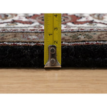 Load image into Gallery viewer, 5&#39;x7&#39; Ink Black, Tabriz Mahi With Fish Medallion Design, 175 Kpsi, 100% Wool, Hand Knotted, Oriental Rug FWR549522