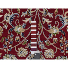 Load image into Gallery viewer, 8&#39;8&quot;x11&#39;10&quot; Currant Red, Nain with All Over Flower Design, 250 KPSI, Wool and Silk, Hand Knotted, Soft Pile, Oriental Rug FWR549552