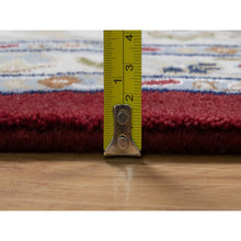 Load image into Gallery viewer, 8&#39;8&quot;x11&#39;10&quot; Currant Red, Nain with All Over Flower Design, 250 KPSI, Wool and Silk, Hand Knotted, Soft Pile, Oriental Rug FWR549552