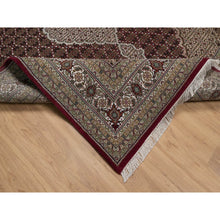 Load image into Gallery viewer, 7&#39;8&quot;x9&#39;10&quot; Carmine Red, Tabriz Mahi with Fish Medallion Design, Soft Wool, Hand Knotted, Densely Woven, Oriental Rug FWR549564