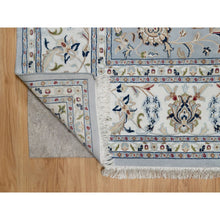 Load image into Gallery viewer, 8&#39;10&quot;x12&#39; Beau Blue, Nain With All Over Floral Pattern, Wool And Silk, 250 Kpsi, Soft Pile, Hand Knotted, Oriental Rug FWR549570