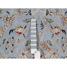 Load image into Gallery viewer, 8&#39;10&quot;x12&#39; Beau Blue, Nain With All Over Floral Pattern, Wool And Silk, 250 Kpsi, Soft Pile, Hand Knotted, Oriental Rug FWR549570