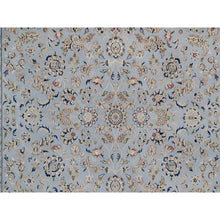 Load image into Gallery viewer, 8&#39;10&quot;x12&#39; Beau Blue, Nain With All Over Floral Pattern, Wool And Silk, 250 Kpsi, Soft Pile, Hand Knotted, Oriental Rug FWR549570
