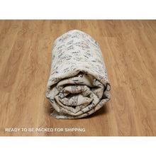 Load image into Gallery viewer, 8&#39;x10&#39;3&quot; Winter White, Nain with Flower Medallion Design, Hand Knotted, Wool and Silk, 250 KPSI, Soft Pile, Oriental Rug FWR549588