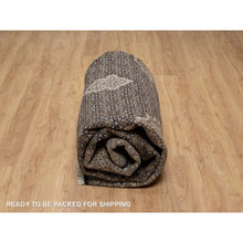 Load image into Gallery viewer, 8&#39;10&quot;x12&#39;5&quot; Jet Black, 175 Kpsi, Tabriz Mahi With Fish Medallion Design, 100% Wool, Hand Knotted, Oriental Rug FWR549600