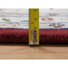 Load image into Gallery viewer, 9&#39;9&quot;x14&#39; Ruby Red, Nain With All Over Flower Pattern, 250 Kpsi, Hand Knotted, Wool And Silk, Soft Pile, Oriental Rug FWR549654