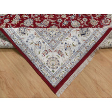 Load image into Gallery viewer, 10&#39;x14&#39;1&quot; Dahlia Red, Nain With Flower Medallion Design, Hand Knotted, 250 Kpsi, Wool And Silk, Soft Pile, Oriental Rug FWR549660