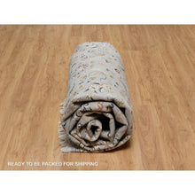 Load image into Gallery viewer, 8&#39;9&quot;x12&#39; Light Blue, Nain With Flower Medallion Design, 250 Kpsi, Wool And Silk, Hand Knotted, Soft Pile, Oriental Rug FWR549726