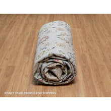 Load image into Gallery viewer, 12&#39;x18&#39;4&quot; Light Blue, Nain With Large Medallion Design, 250 Kpsi, Soft Pile, Wool And Silk, Hand Knotted, Xl, Oversized, Oriental Rug FWR549762