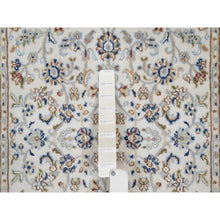 Load image into Gallery viewer, 2&#39;8&quot;x10&#39;3&quot; Daisy White, Nain with All Over Floral Pattern, Wool and Silk, Soft Pile, 250 KPSI, Hand Knotted, Runner, Oriental Rug FWR549768