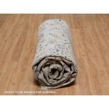 Load image into Gallery viewer, 11&#39;9&quot;x15&#39;4&quot; Slate Blue, Nain With Flower Medallion Design, 250 Kpsi, Hand Knotted, Wool And Silk, Soft Pile, Xl, Oversized, Oriental Rug FWR549774