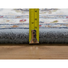 Load image into Gallery viewer, 11&#39;9&quot;x15&#39;4&quot; Slate Blue, Nain With Flower Medallion Design, 250 Kpsi, Hand Knotted, Wool And Silk, Soft Pile, Xl, Oversized, Oriental Rug FWR549774