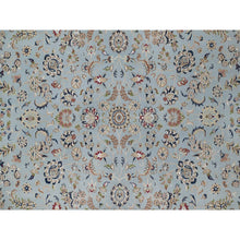 Load image into Gallery viewer, 12&#39;x15&#39;7&quot; Beau Blue, Nain with All Over Flower Pattern, Wool and Silk, Soft Pile, 250 KPSI, Hand Knotted, XL, Oversized, Oriental Rug FWR549780