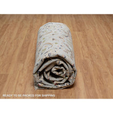 Load image into Gallery viewer, 12&#39;x15&#39;7&quot; Beau Blue, Nain With All Over Flower Pattern, Wool And Silk, Soft Pile, 250 Kpsi, Hand Knotted, Xl, Oversized, Oriental Rug FWR549780