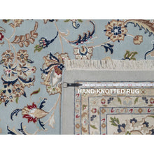 Load image into Gallery viewer, 12&#39;x15&#39;7&quot; Beau Blue, Nain With All Over Flower Pattern, Wool And Silk, Soft Pile, 250 Kpsi, Hand Knotted, Xl, Oversized, Oriental Rug FWR549780