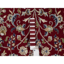 Load image into Gallery viewer, 8&#39;1&quot;x10&#39;3&quot; Cherry Red, Wool and Silk, Nain with All Over Flower Design, 250 KPSI, Hand Knotted, Soft Pile, Oriental Rug FWR549792