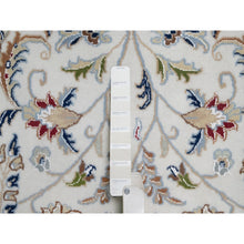 Load image into Gallery viewer, 11&#39;8&quot;x15&#39;2&quot; Whisper White, Nain with All Over Flower Pattern, Hand Knotted, Wool and Silk, 250 KPSI, Soft Pile, XL, Oversized, Oriental Rug FWR549804