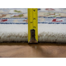 Load image into Gallery viewer, 11&#39;8&quot;x15&#39;2&quot; Whisper White, Nain with All Over Flower Pattern, Hand Knotted, Wool and Silk, 250 KPSI, Soft Pile, XL, Oversized, Oriental Rug FWR549804