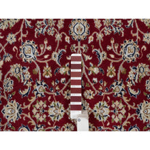 Load image into Gallery viewer, 4&#39;x6&#39;1&quot; Rhubarb Red, Nain with All Over Flower Pattern, 250 KPSI, Wool and Silk, Hand Knotted, Soft Pile, Oriental Rug FWR549828