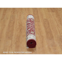 Load image into Gallery viewer, 4&#39;x6&#39;1&quot; Rhubarb Red, Nain with All Over Flower Pattern, 250 KPSI, Wool and Silk, Hand Knotted, Soft Pile, Oriental Rug FWR549828