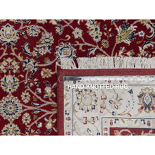 Load image into Gallery viewer, 4&#39;x6&#39;1&quot; Rhubarb Red, Nain With All Over Flower Pattern, 250 Kpsi, Wool And Silk, Hand Knotted, Soft Pile, Oriental Rug FWR549828