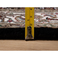 Load image into Gallery viewer, 2&#39;10&quot;x14&#39; Jet Black, 175 KPSI, Tabriz Mahi with Fish Medallion Design, 100% Wool, Hand Knotted, Runner, Oriental Rug FWR549834