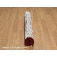 Load image into Gallery viewer, 6&#39;x9&#39; Andorra Red, Nain With Flower Medallion Design, Hand Knotted, Wool And Silk, 250 Kpsi, Soft Pile, Oriental Rug FWR549846