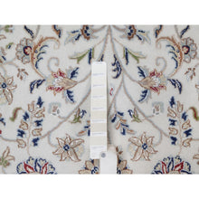 Load image into Gallery viewer, 8&#39;1&quot;x10&#39;2&quot; Whisper White, Wool and Silk, Nain with All Over Flower Design, Soft Pile, 250 KPSI, Hand Knotted, Oriental Rug FWR549870