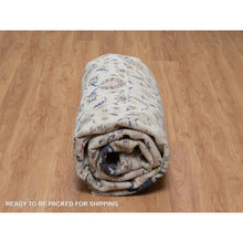 Load image into Gallery viewer, 8&#39;1&quot;x10&#39;2&quot; Whisper White, Wool and Silk, Nain with All Over Flower Design, Soft Pile, 250 KPSI, Hand Knotted, Oriental Rug FWR549870