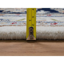 Load image into Gallery viewer, 8&#39;1&quot;x10&#39;2&quot; Whisper White, Wool and Silk, Nain with All Over Flower Design, Soft Pile, 250 KPSI, Hand Knotted, Oriental Rug FWR549870