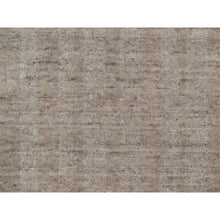 Load image into Gallery viewer, 2&#39;x3&#39; Tan Brown, Vertical Stripes Design, Hand Loomed, Undyed Natural Wool, Mat, Sample, Oriental Rug FWR549894