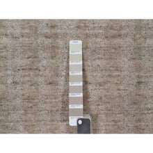 Load image into Gallery viewer, 2&#39;x3&#39; Beaver Brown, Salt And Pepper Design, Hand Loomed, Undyed Natural Wool, Sample, Mat, Oriental Rug FWR549900