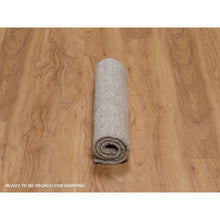 Load image into Gallery viewer, 2&#39;x3&#39; Beaver Brown, Salt And Pepper Design, Hand Loomed, Undyed Natural Wool, Sample, Mat, Oriental Rug FWR549900