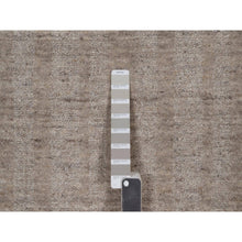 Load image into Gallery viewer, 4&#39;10&quot;x4&#39;10&quot; Tan Brown, Hand Loomed, Salt And Pepper Design, Undyed Natural Wool, Round, Oriental Rug FWR549918