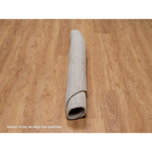 Load image into Gallery viewer, 4&#39;10&quot;x4&#39;10&quot; Tan Brown, Hand Loomed, Salt And Pepper Design, Undyed Natural Wool, Round, Oriental Rug FWR549918