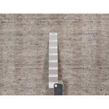 Load image into Gallery viewer, 10&#39;x14&#39; Light Brown, Vertical Stripes Design With Salt And Pepper Effect, Hand Loomed, Undyed Natural Wool, Oriental Rug FWR549966