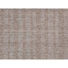 Load image into Gallery viewer, 10&#39;x14&#39; Light Brown, Vertical Stripes Design With Salt And Pepper Effect, Hand Loomed, Undyed Natural Wool, Oriental Rug FWR549966