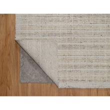 Load image into Gallery viewer, 9&#39;2&quot;x12&#39; Chiffon White, Modern Plain Decor Box Design, Pure Wool, Soft To The Touch, Loomed Knotted, Oriental Rug FWR550092