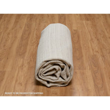 Load image into Gallery viewer, 9&#39;2&quot;x12&#39; Chiffon White, Modern Plain Decor Box Design, Pure Wool, Soft To The Touch, Loomed Knotted, Oriental Rug FWR550092