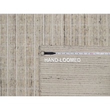 Load image into Gallery viewer, 9&#39;2&quot;x12&#39; Chiffon White, Modern Plain Decor Box Design, Pure Wool, Soft To The Touch, Loomed Knotted, Oriental Rug FWR550092