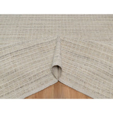 Load image into Gallery viewer, 10&#39;1&quot;x14&#39; Bone White, Loomed Knotted, Modern Plain Decor Box Design, Pure Wool, Soft To The Touch, Oriental Rug FWR550104