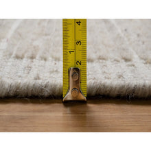 Load image into Gallery viewer, 10&#39;1&quot;x14&#39; Bone White, Loomed Knotted, Modern Plain Decor Box Design, Pure Wool, Soft To The Touch, Oriental Rug FWR550104