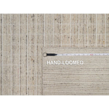 Load image into Gallery viewer, 10&#39;1&quot;x14&#39; Bone White, Loomed Knotted, Modern Plain Decor Box Design, Pure Wool, Soft To The Touch, Oriental Rug FWR550104