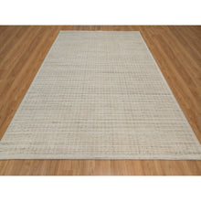 Load image into Gallery viewer, 9&#39;1&quot;x12&#39; Linen White, Modern Plain Decor Box Design, Pure Wool, Soft To The Touch, Loomed Knotted, Oriental Rug FWR550110
