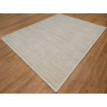 Load image into Gallery viewer, 9&#39;1&quot;x12&#39; Linen White, Modern Plain Decor Box Design, Pure Wool, Soft To The Touch, Loomed Knotted, Oriental Rug FWR550110