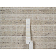 Load image into Gallery viewer, 9&#39;1&quot;x12&#39; Linen White, Modern Plain Decor Box Design, Pure Wool, Soft To The Touch, Loomed Knotted, Oriental Rug FWR550110