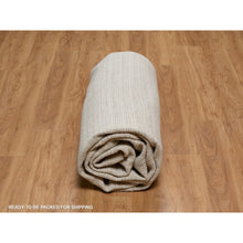 Load image into Gallery viewer, 9&#39;1&quot;x12&#39; Linen White, Modern Plain Decor Box Design, Pure Wool, Soft To The Touch, Loomed Knotted, Oriental Rug FWR550110