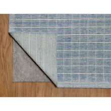 Load image into Gallery viewer, 10&#39;1&quot;x14&#39; Coronet Blue, Soft To The Touch, Modern Plain Decor Box Design, Pure Wool, Loomed Knotted, Oriental Rug FWR550128