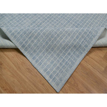 Load image into Gallery viewer, 10&#39;1&quot;x14&#39; Coronet Blue, Soft To The Touch, Modern Plain Decor Box Design, Pure Wool, Loomed Knotted, Oriental Rug FWR550128
